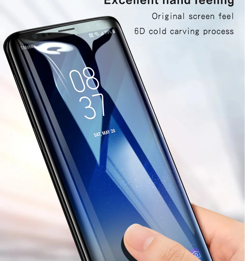 ESVNE 6D изогнутые края 9H защитный Стекло на Samsung Galaxy S8 стекло S9 Plus Screen Protector для самсунг S6 s7 из стекла