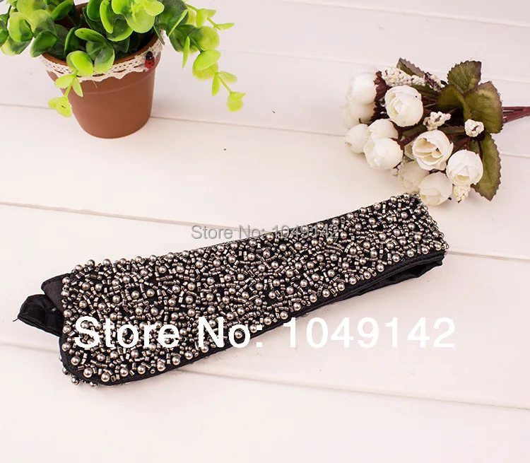 Черный бисерный фальшивый воротник для женщин панк съемные воротники аксессуары