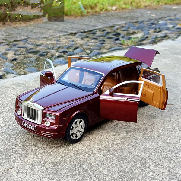 Red 1:24 из сплава Rolls Royce Phantom удлиненные игрушки литые под давлением модели автомобилей металлические машины мини мальчик подарочная коллекция для детей - Цвет: Red