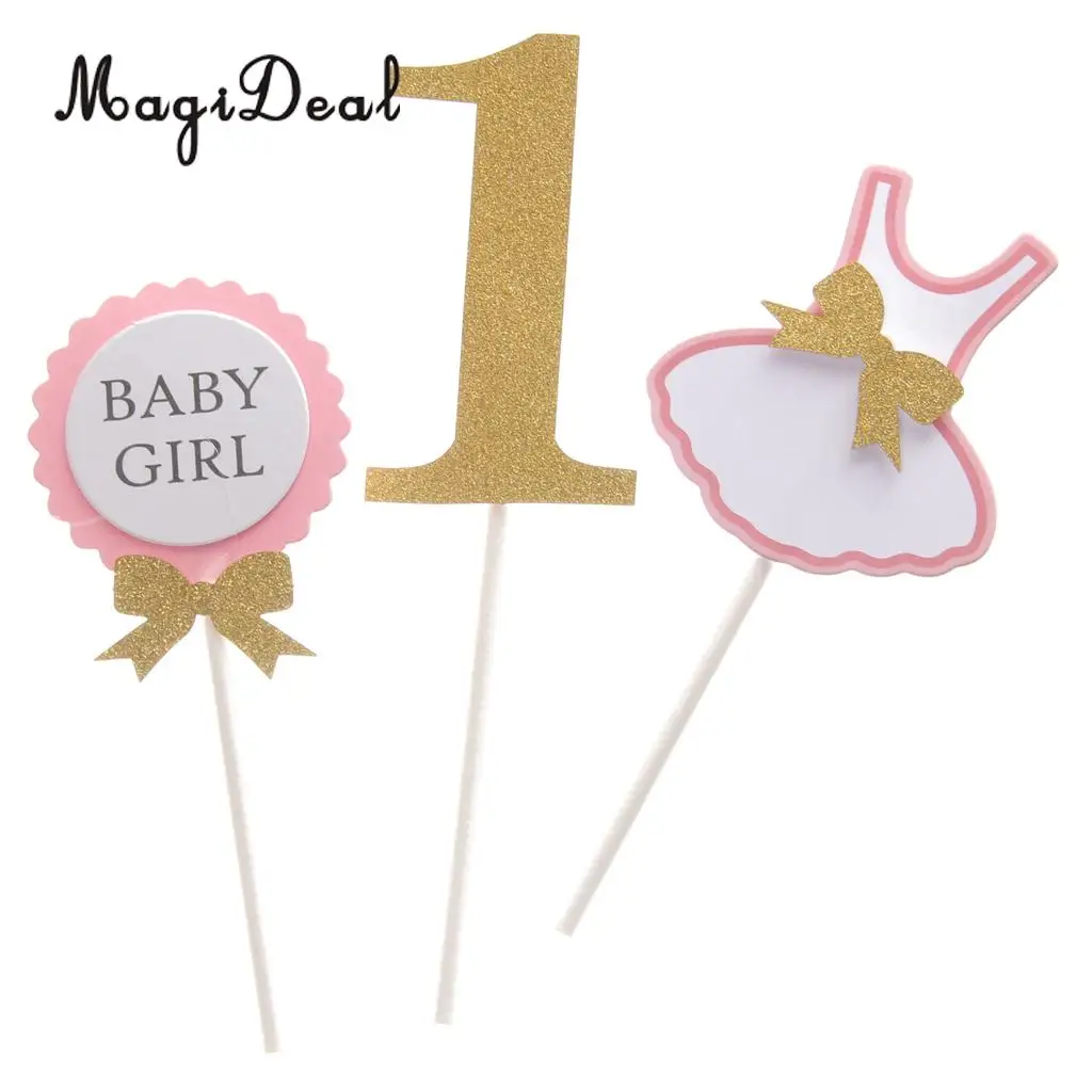 Новинка милая одежда MagiDeal для девочек и маленьких мальчиков на 1 й день рождения