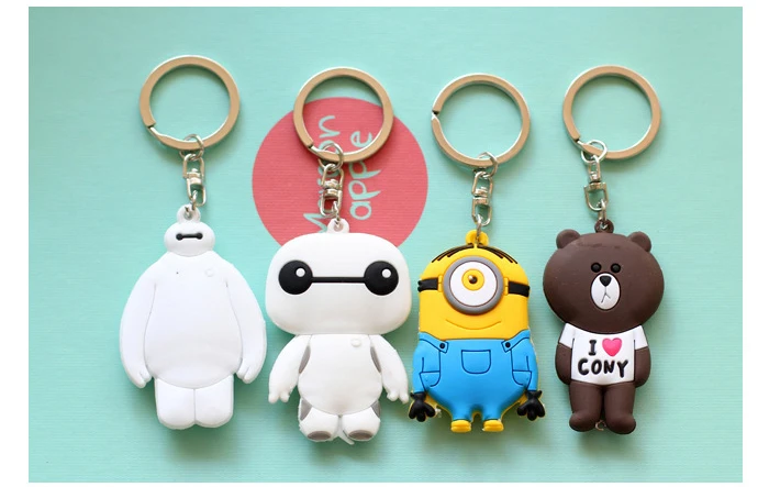 Anime Cute Cartoon Silicone Stitch Minion Key Cover For Women Keychain Ring Holder YSK035 | Украшения и аксессуары