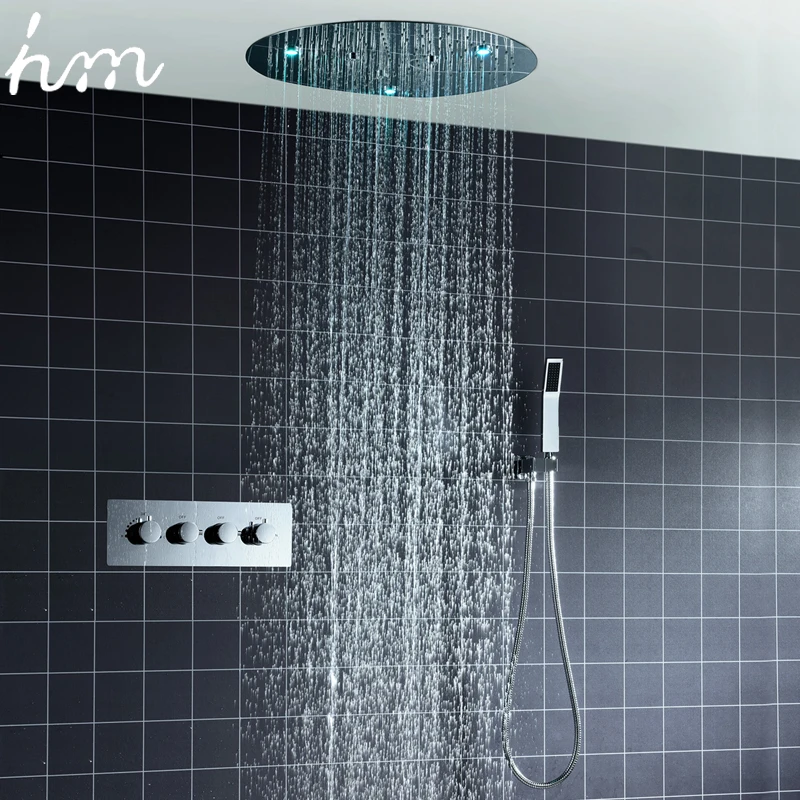 20 '' скрытая встроенная термостатическая душевая система SPA Water Column 2 мм