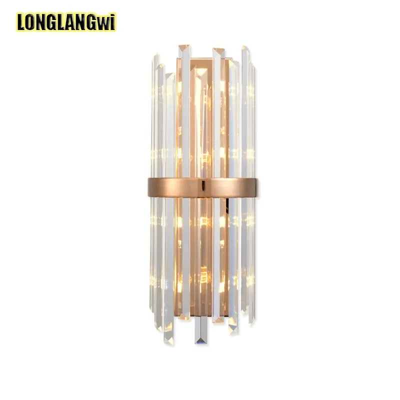 Роскошные хрустальные настенные лампы бра светильник с аппликацией