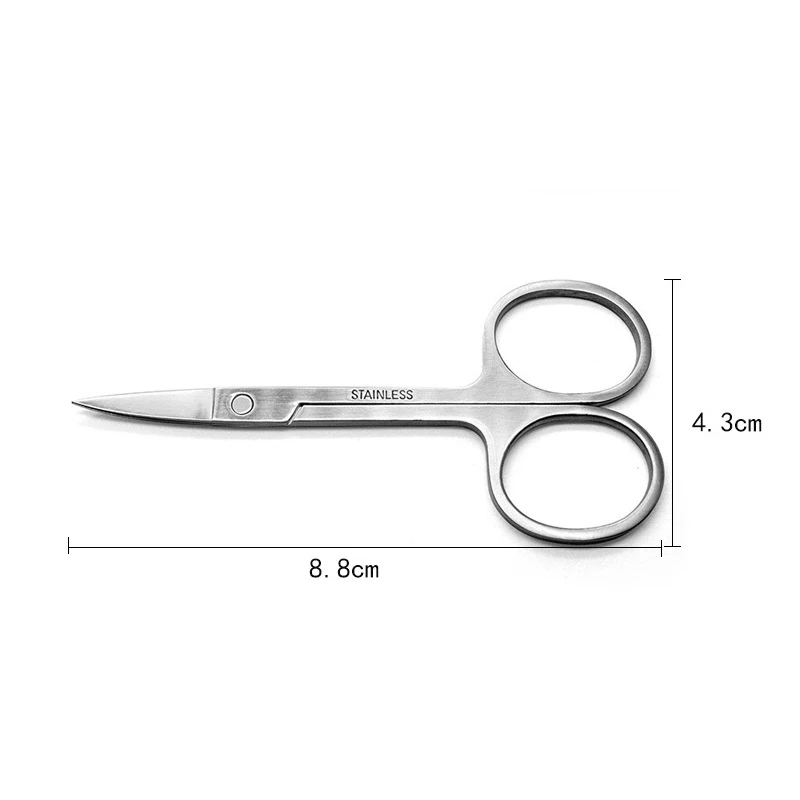 Брови Ножницами бровей Триммер для ресницы волос в носу Scissor Нержавеющая сталь