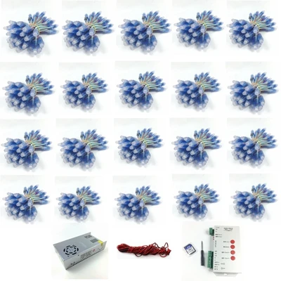 1000pcs Full kit 1000 шт. 12 мм WS2811 IC Полный Цвет сменный ЖК-экран света DC 5 V вход IP68 Водонепроницаемая светодиодная лента RGB Цвет цифровая светодиодная точечная лампа полный комплект - Цвет: 1000pcs Full kit