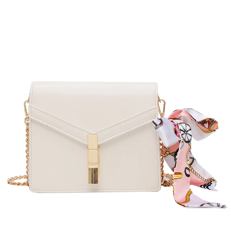 Модная женская сумка с шелковым шарфом и бантом новинка 2019 маленькая