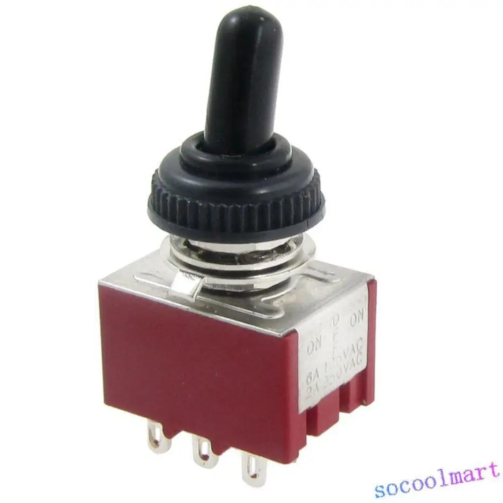 

2pcs AC 125V 6A 250V 2A ON OFF ONToggle Switch with Waterproof