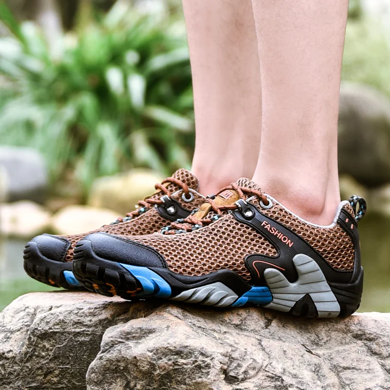 Мужские дышащие кроссовки сетчатая износостойкая обувь для активного отдыха