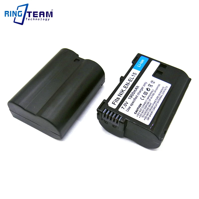 

10Pcs Battery ENEL15 EN-EL15 Battery for Nikon Camera Z6 Z7 D600 D610 D750 D800 D800E D810 D810A D7000 D7100 D7200 & 1 V1 DSLR