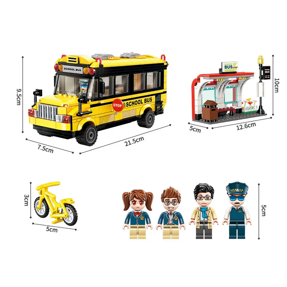 Городской пейзаж строительный блок автомобиля совместимые Legoings желтый Тур такси