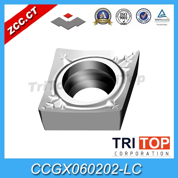 

Original ZCC.CT turning cutters YD101/CCGX060202-LC (10pcs/Lot) PVD Coating 10pcs/box turning Insert