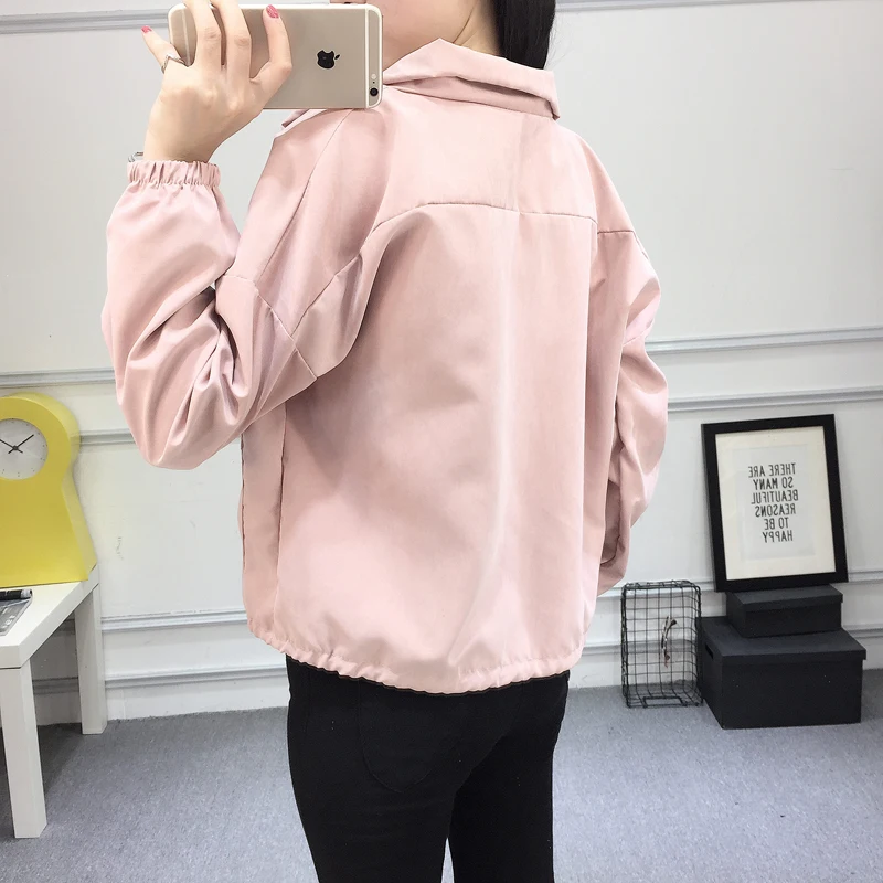 Women Jacket Basic Coat Spring Summer Newest Fashion Female Casual Long Sleeve Loose Solid Short Thin Jacket Outerwear Coat