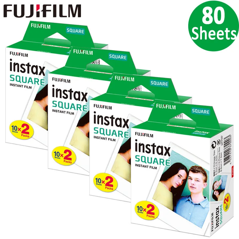 Фотобумага Instax квадратной пленки с белыми краями(10-100 шт.) для Fujifilm Instax SQ10 SQ6 SQ20 мгновенные пленки камера поделиться SP-3 принтер - Цвет: 80 Sheet
