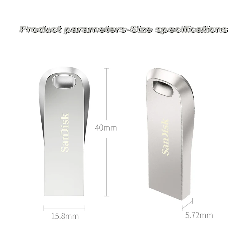 Новинка, SanDisk, ультра люкс, USB 3,1, флеш-накопитель, 128 ГБ, 64 ГБ, до 3,0 Мб/с, флеш-накопитель, 32 ГБ, 16 ГБ, металлическая память, Usb, флеш-накопитель