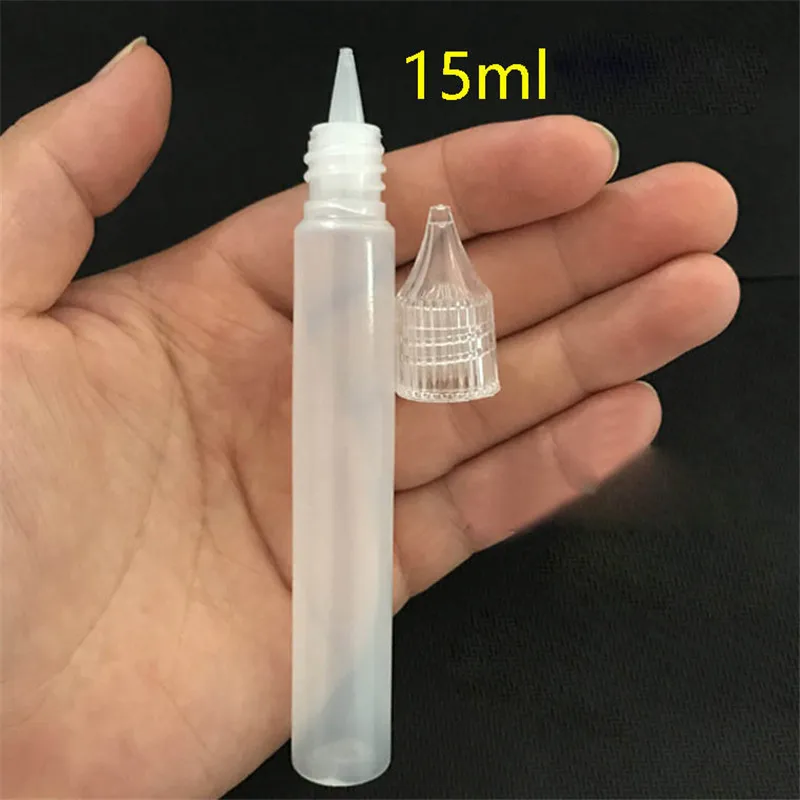 100 шт. 10 мл 15 30 50 ручка PE Squeeze Dropper пластиковая бутылка E жидкость пустая винтовая