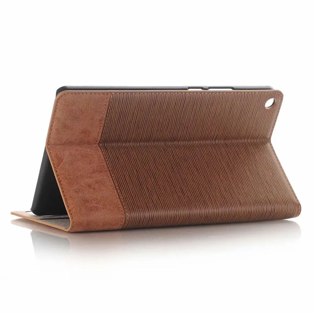 Light brown 4 Деловой кожаный чехол для huawei MediaPad T3 8,0 KOB-L09 KOB-W09 8,0 дюймов, подставка для планшета с отделением для карт+ подарок - Цвет: Light brown 4