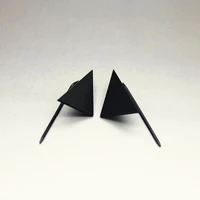 ms 2017 exaggerated fashion earrings retro metal delicate triangle geometry stud earrings