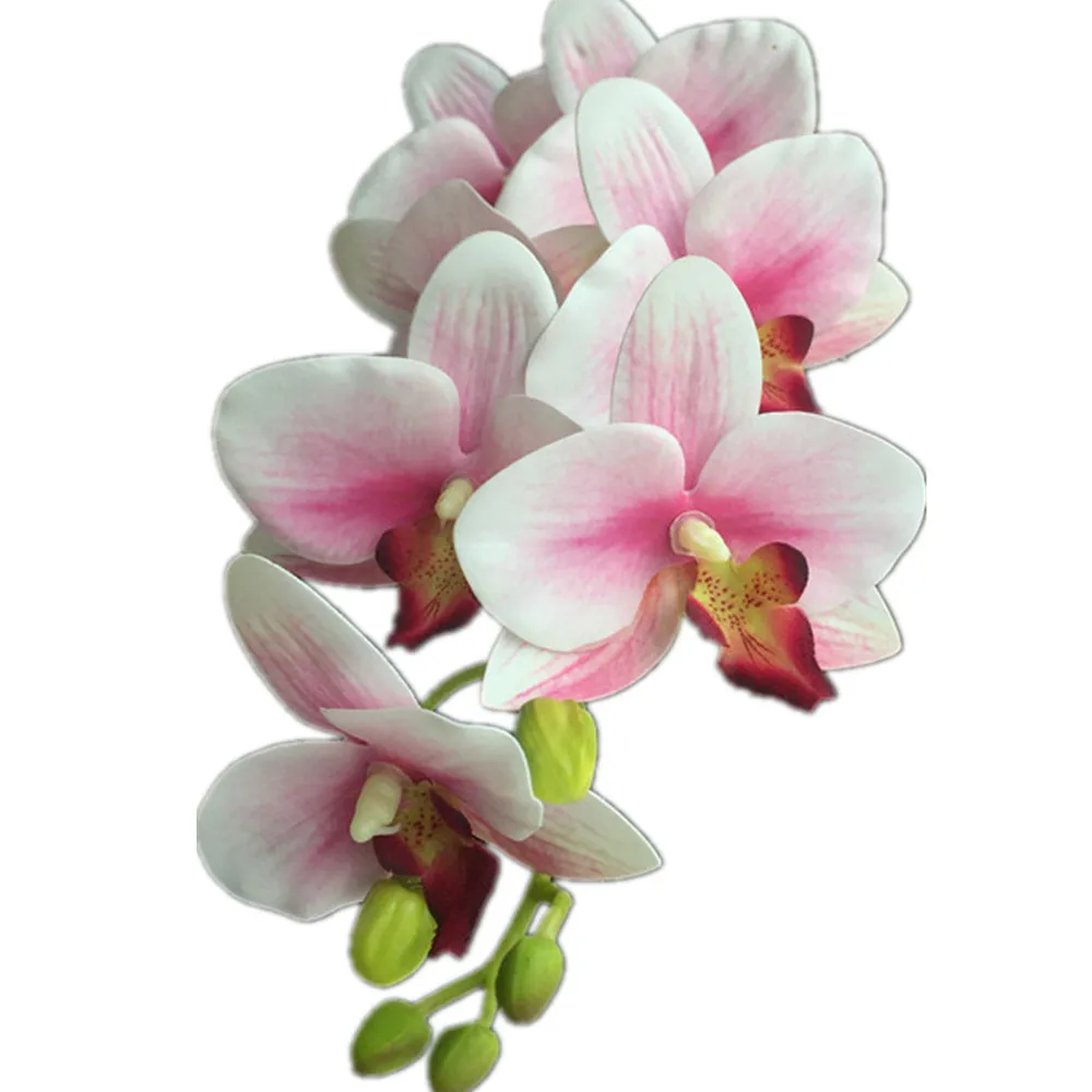Один настоящий сенсорный цветок орхидеи поддельный Цимбидиум PU 3D печать эффект