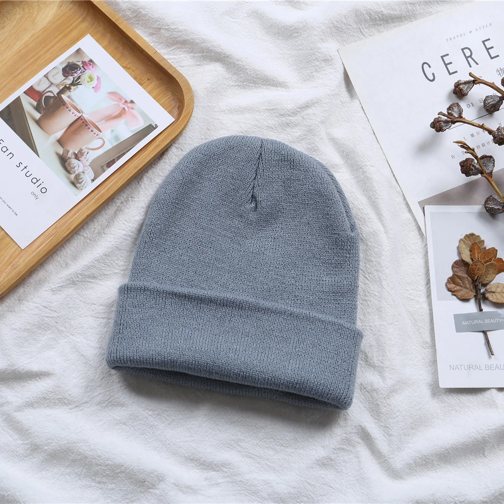 23 candy color Warm Knit Winter Women Hat Baggy Slouchy Beanie Skullies Autumn Men Cap and Hats | Аксессуары для одежды