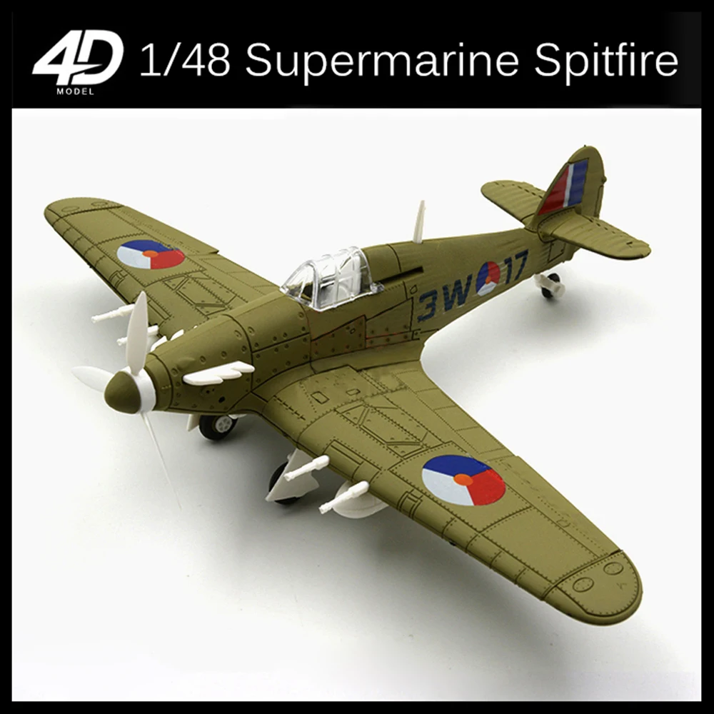 4D модель Пластик самолеты летающие модели 1/48 Supermarine Spitfire Fighter 4 сборки Второй