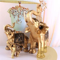 big resin elephant statue lucky feng shui elegant elephant trunk statue lucky wealth figurine crafts ornaments for home gift