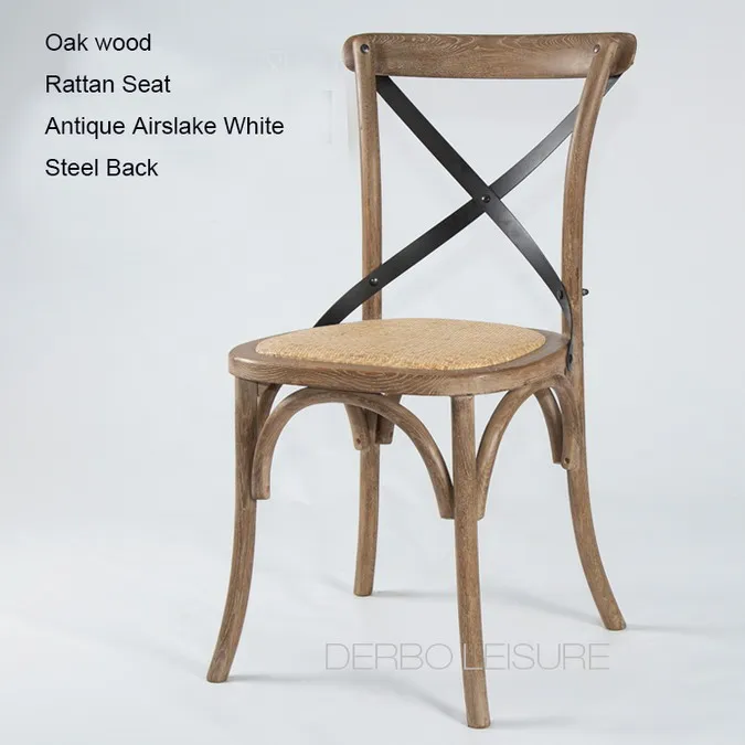 Oak Antique Air S B Современный классический знаменитый дизайн Лофт модный античный американский кантри стиль твердый деревянный крест назад Обеденный стул со спинкой мебель 1 шт - Цвет: Oak Antique Air S B