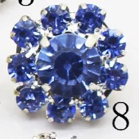 10 пьезы/setDIY Снежинка Диамант de imitacion botones акриловая botón Aleacion Диаманте cestal Decoration costura apparel Acc - Цвет: 8