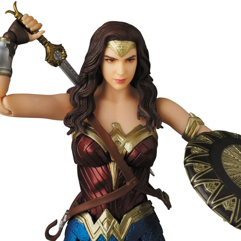 16 см DC Justice League Wonder Woman MAFEX ПВХ фигурка Коллекционная модель игрушки кукла для
