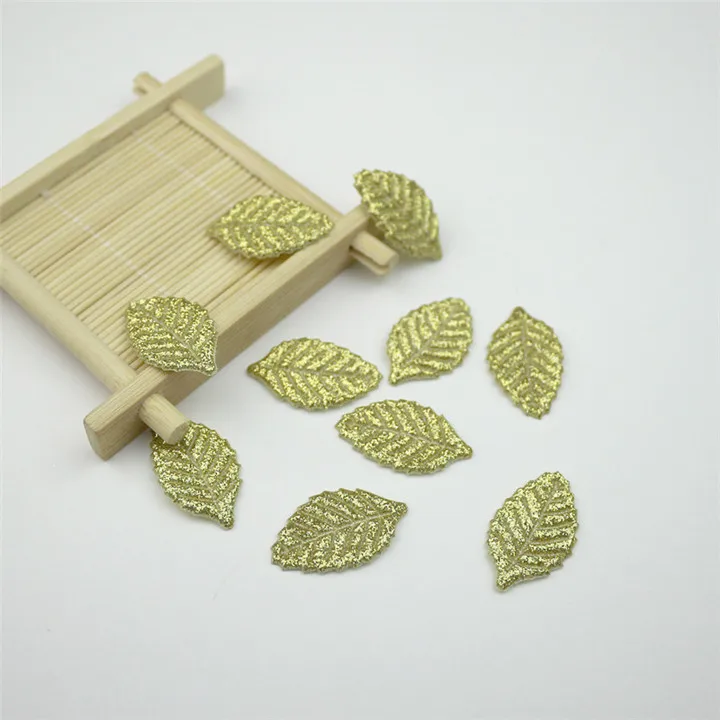 Golden Leaves 50 шт. аксессуары для головных уборов блестящие листья DIY ремесло поставки искусственные лезвия одежды украшения на заколках Детские материалы для скрапбукинга - Цвет: Golden Leaves