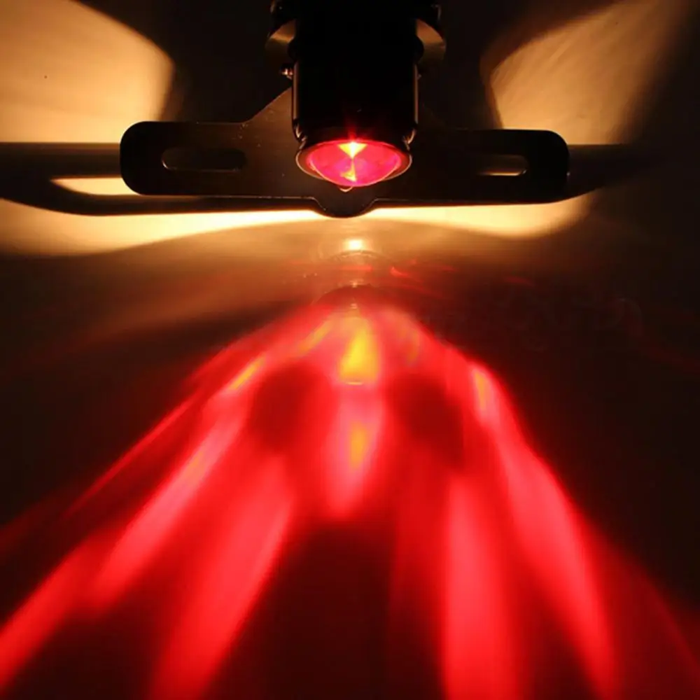 Новинка 1 шт. 12 В красная линза Тормозная лампа мотоцикла номерной знак задний
