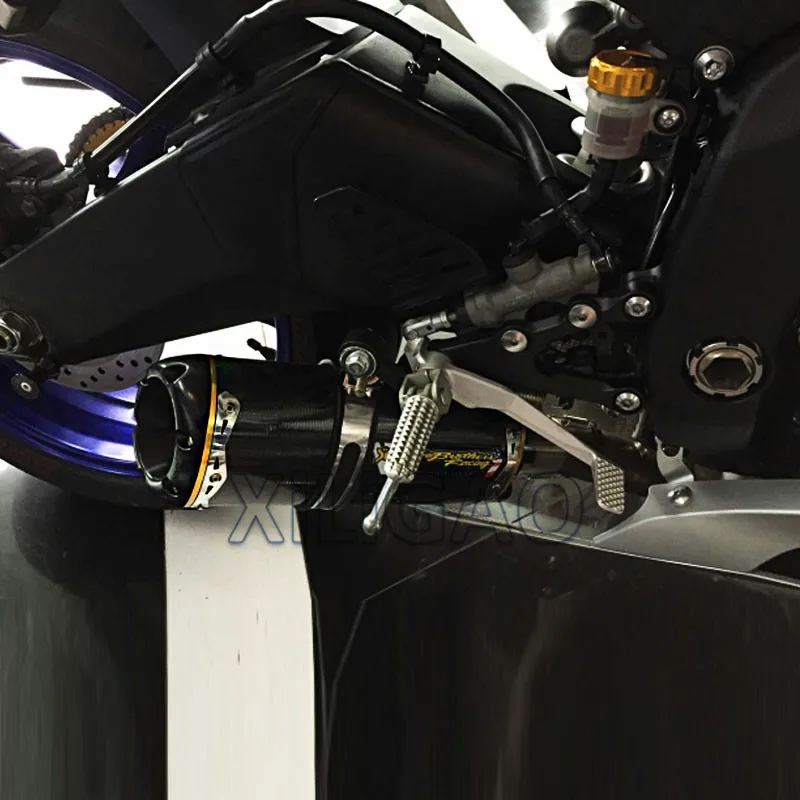 Выхлопная труба мотоцикла из углеродного волокна с ЧПУ глушитель для YAMAHA R1 R6 Benelli 600 Honda CBR1000 ESCAPE Twobrothers Two Brothers BR05