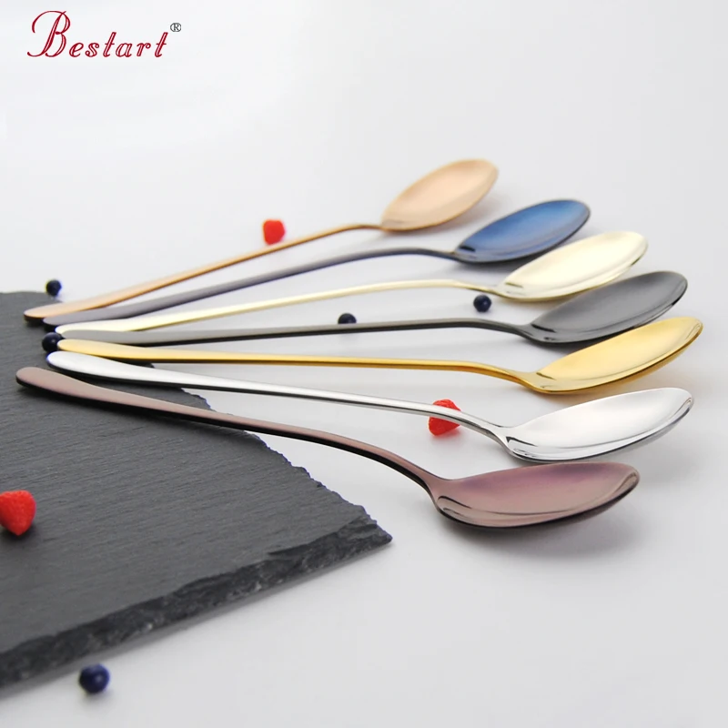 7 шт. десертные ложки для мороженого 8 дюймов|coffee tea spoon|dessert spoondessert spoon set |