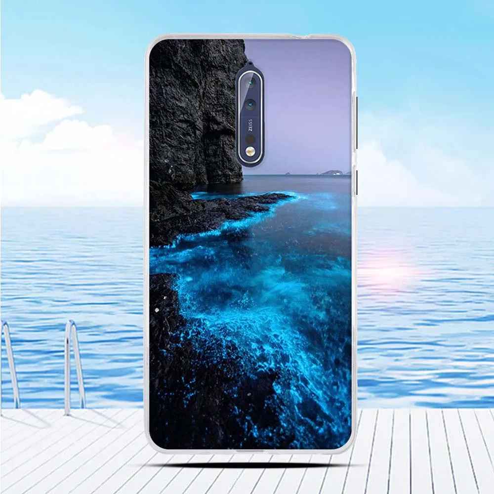 Мягкий силиконовый чехол из ТПУ с 3d-рельефным рисунком для Nokia 8 | Мобильные