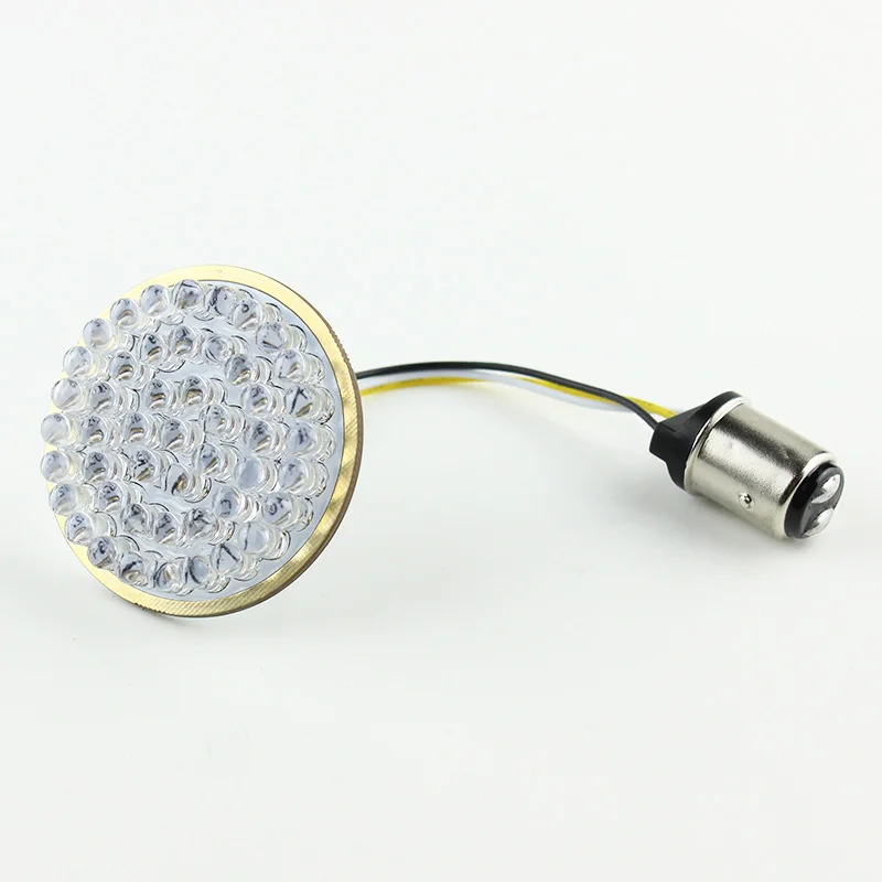 2 шт. 50 мм красный/янтарный светодиодный указатель поворота Runing Light insert 1157 LED набор
