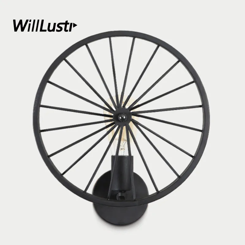 Настенное бра в стиле индастриал металлический винтажный железный светильник