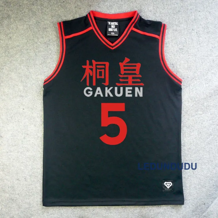 5 Аниме Куроко но басуке корзина Косплей GAKUEN школьная форма Aomine Daiki для мужчин Джерси Спортивная футболка шорты костюм набор 4 5 6 - Цвет: 5