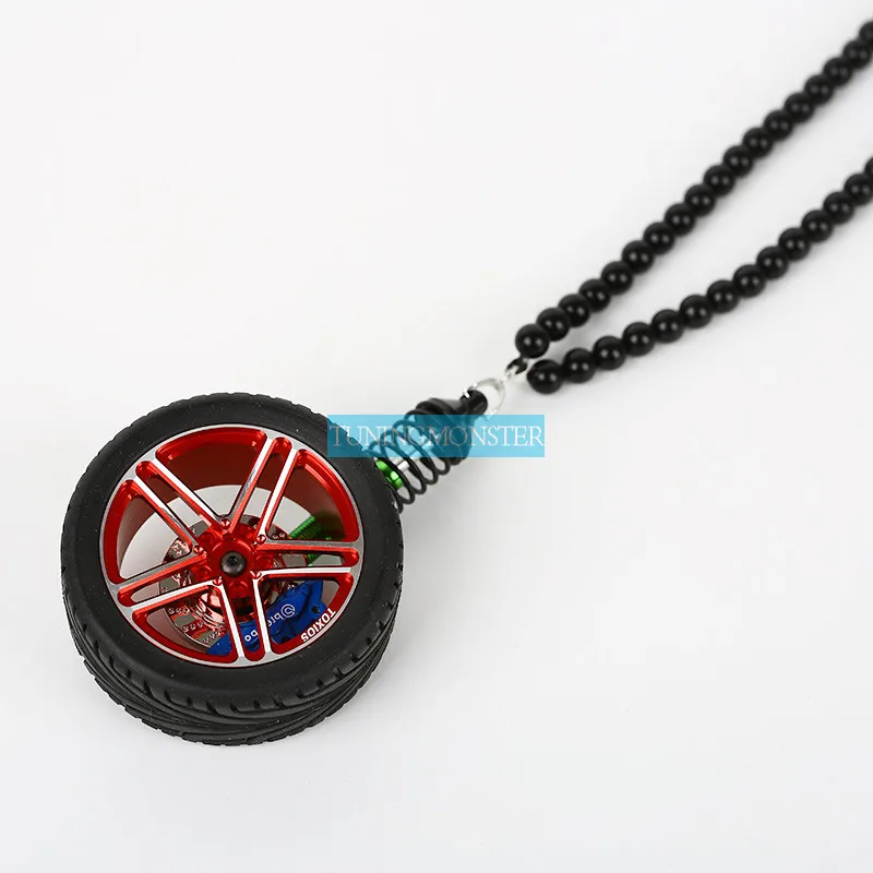 red rim-black shock DIY концентратор с амортизатором набор(колесо+ Шина+ тормозной диск+ Шок+ бисерная цепь - Название цвета: red rim-black shock