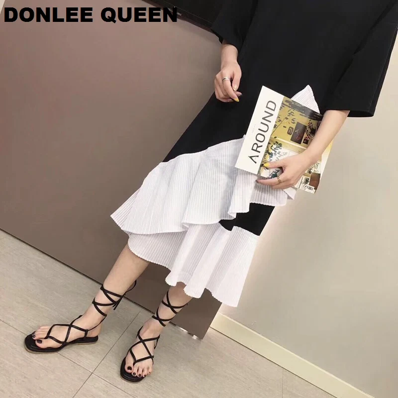 Сандалии DONLEE QUEEN женские с перекрестными ремешками босоножки-гладиаторы на