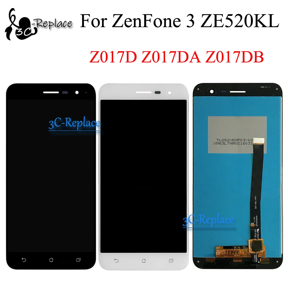 Черный/белый/золотой 5 2 дюймов для Asus ZenFone 3 ZE520KL Z017D Z017DA Z017DB ЖК дисплей сенсорный