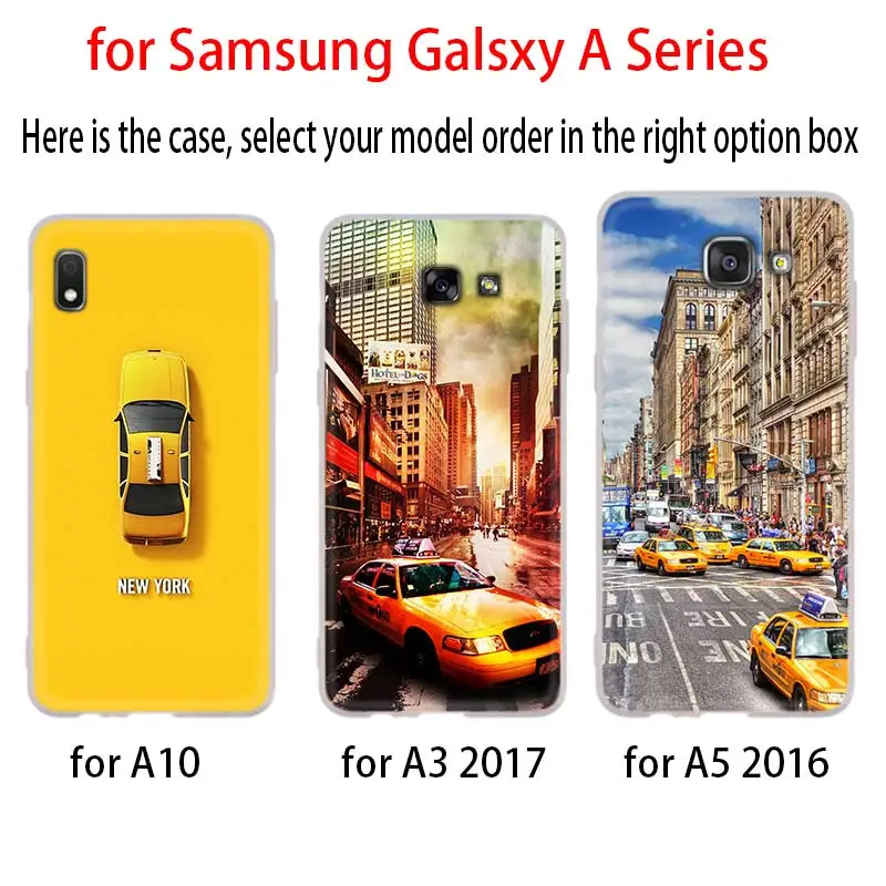 New York City Times Square Taxi Case For Samsung Galaxy A12/A20/A51/A70/A20s/A21s/A32/A50/A50s/A42/A52/A72 5G A8 A7 A6 2018 | Мобильные