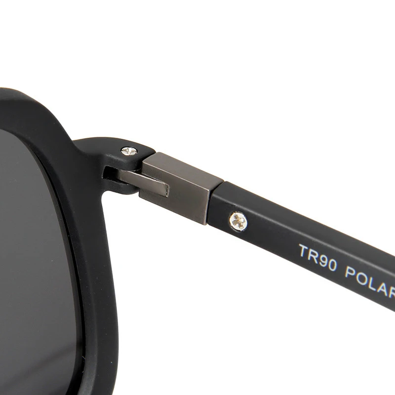 Мужские квадратные солнцезащитные очки Ruosyling ультралегкие гибкие матовые черные