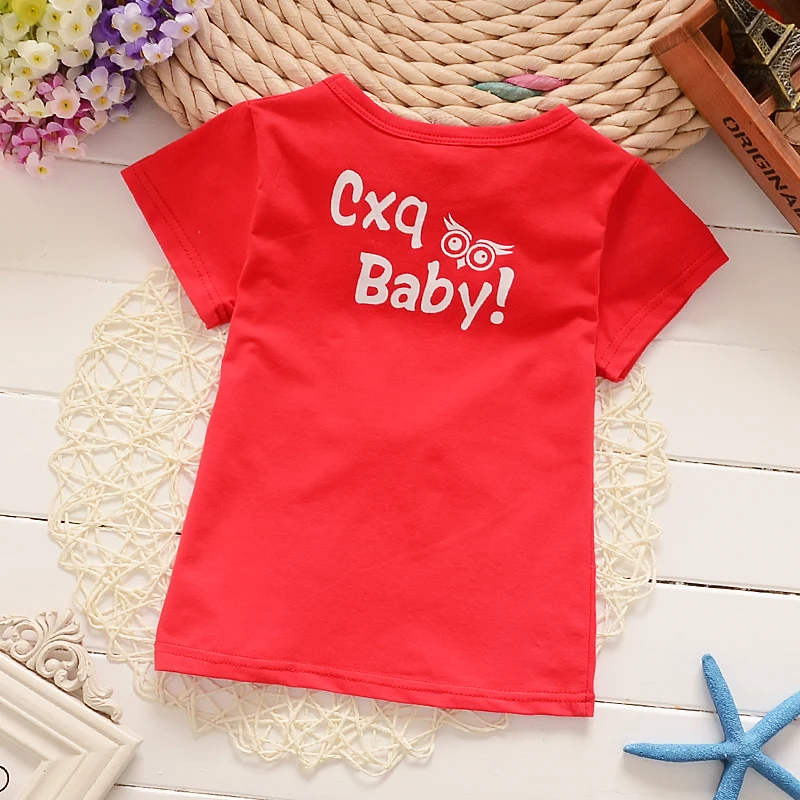 Детская Хлопковая футболка с рисунком совы 5 цветов | Мать и ребенок