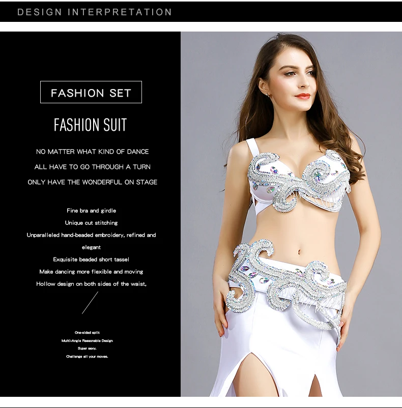 Free Shipping New Arrival high quality sexy belly dance set/costume/belly dancing clothes/belly dance Bra&Belt&Skirt-8832