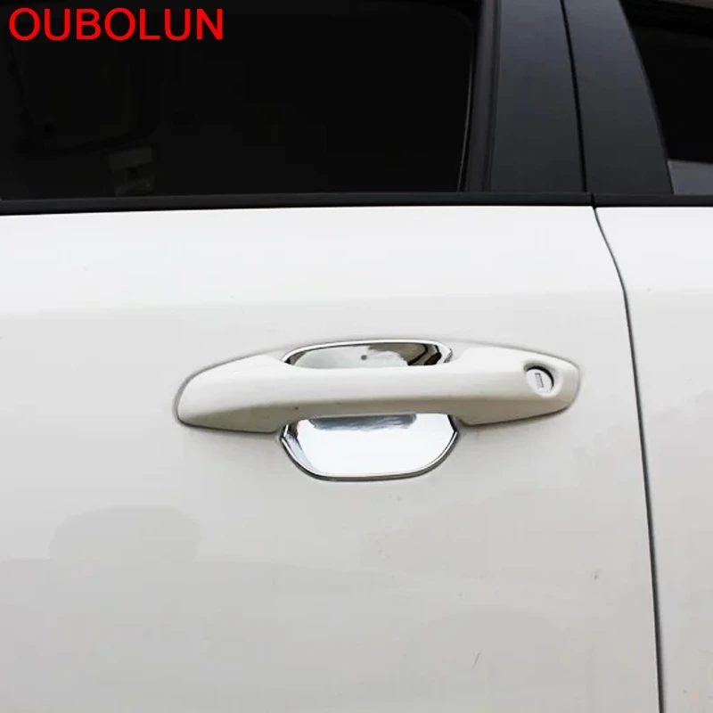 OUBOLUN для KIA Rio K2 2017 LHD ABS Хромированная боковая дверная ручка протектор Крышка