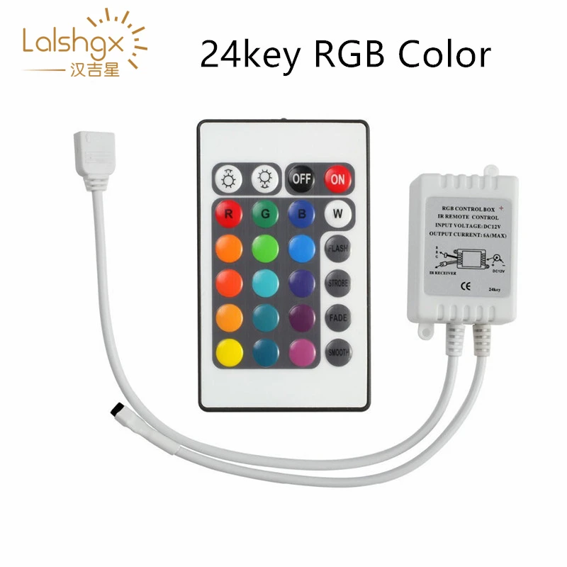 

DC 12V 24V RGB RGBW LED strip music controller Infrared Remote Single color white warm white Dimmer For led tape
