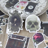 28 pcs mixed vintage objects homemade stickers home decoration stickers on laptop decal refrigerator skating graffiti toy