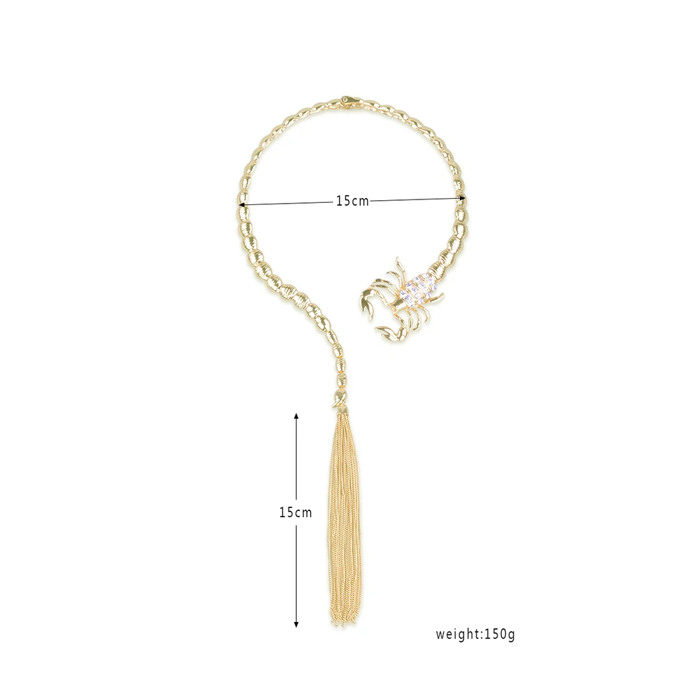 Американские ювелирные изделия сплав Скорпион кисточка ожерелье|tassel necklace|necklace