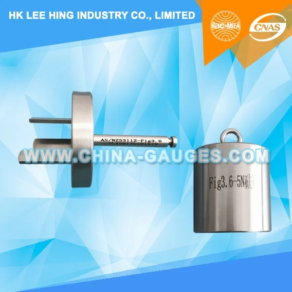 

AS/NZS 3112 Figure 3.6 Three-Pin Gauge (Included ISO 17025 CNAS & ILAC Calibration Certificate)