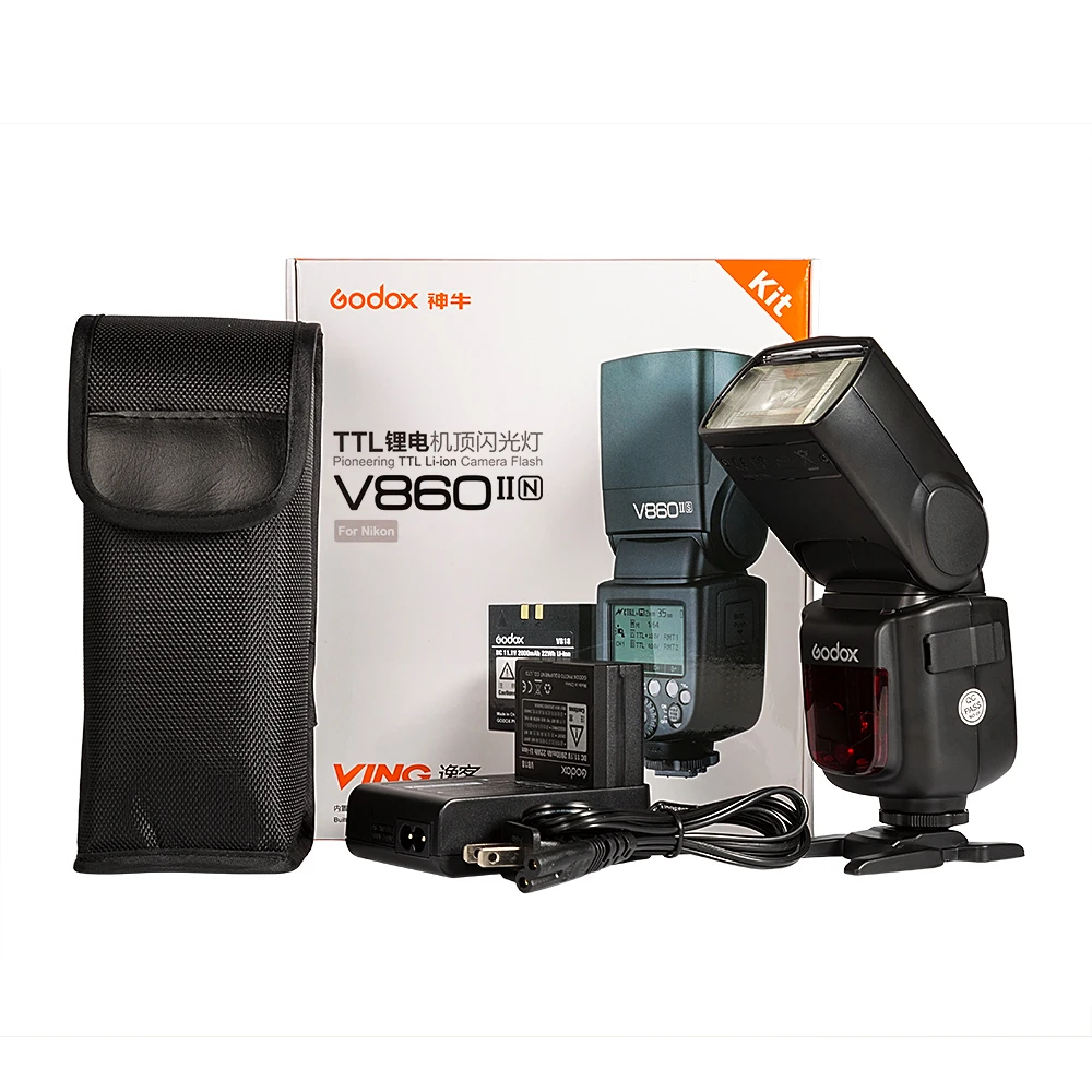 Вспышка Godox V860II-N 2 4G TTL HSS для камеры трансмиттер Speedlite Nikon D7500 D610 D750 D5 D500 D3200 D3400 D5600 D5200
