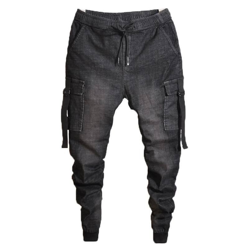 

2019 New Style Harem Jeans Mens Jogger Pants Jeans Cotton Stretch Loose Baggy Denim Trousers Designer Men Clothes